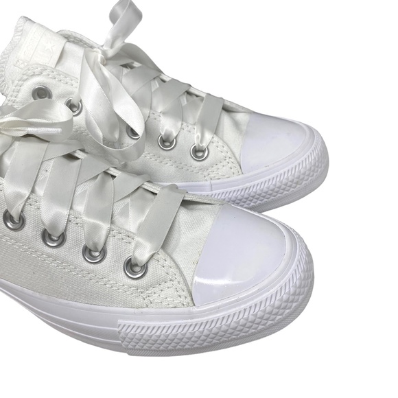 Converse Ctas Low Top Wedding White Canvas Women's Sneakers Custom 171213C-WT - Picture 6 of 11